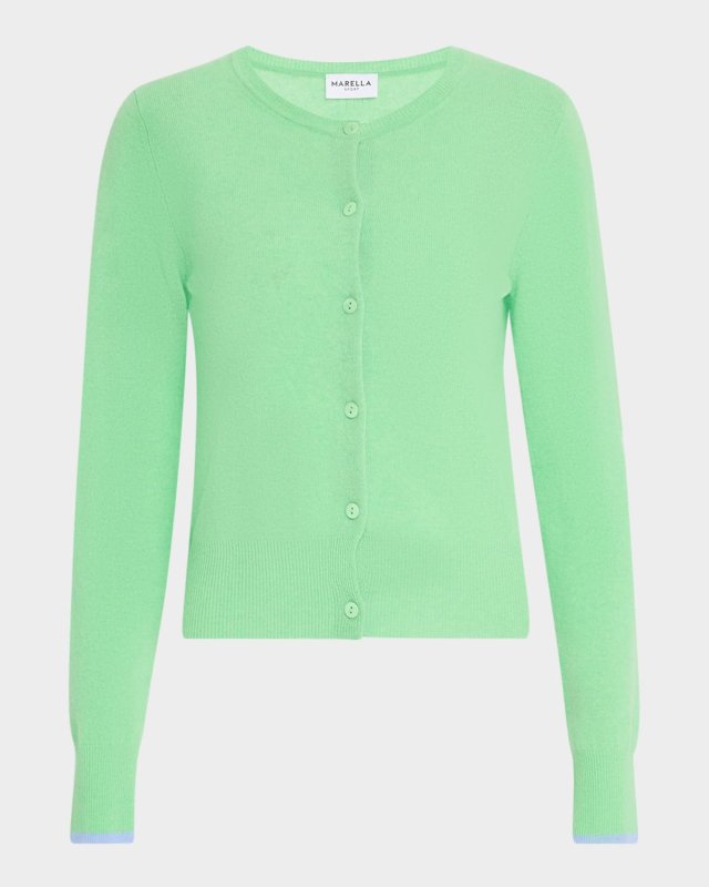 Orlanda1 Crewneck Wool-Cashmere Cardigan